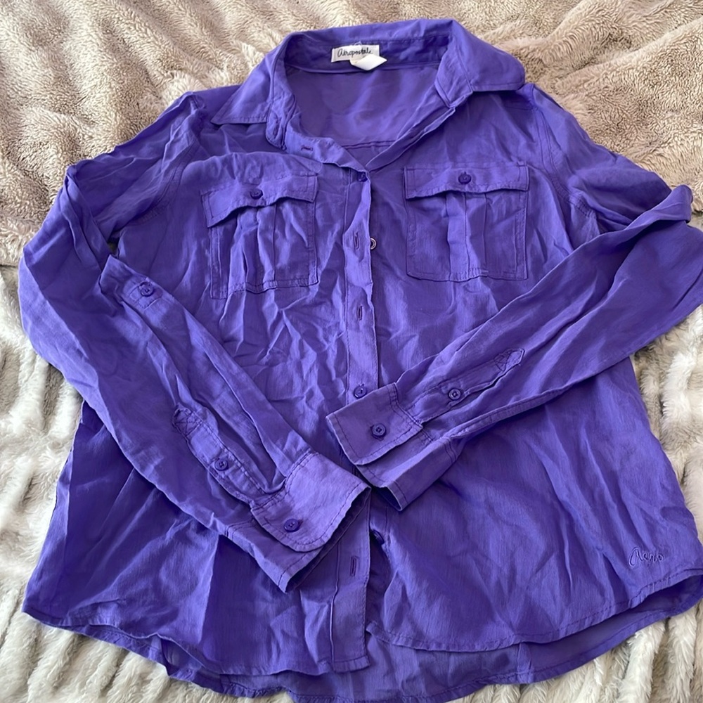 Purple Button Up